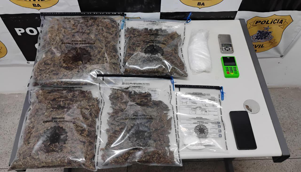 Homem é preso em flagrante por tráfico de drogas no bairro São Judas Tadeu