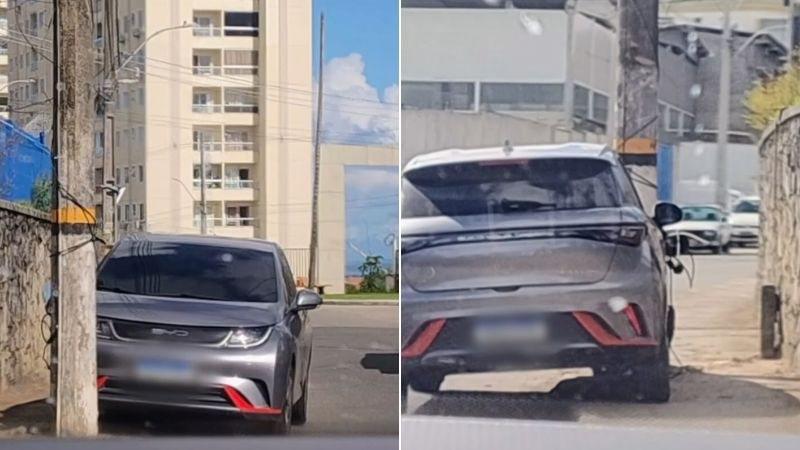 Carro elétrico é flagrado sendo carregado diretamente de poste de energia em Salvador