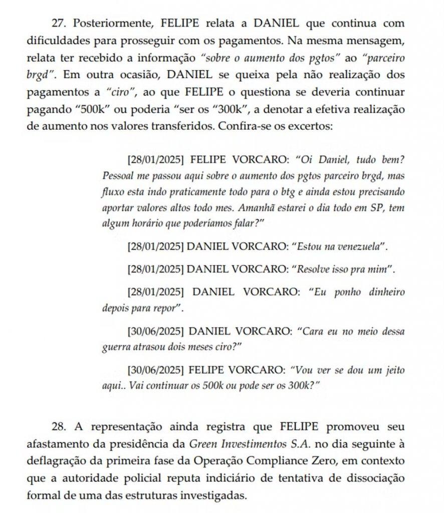 Trecho da decisão do Ministro André Mendonça