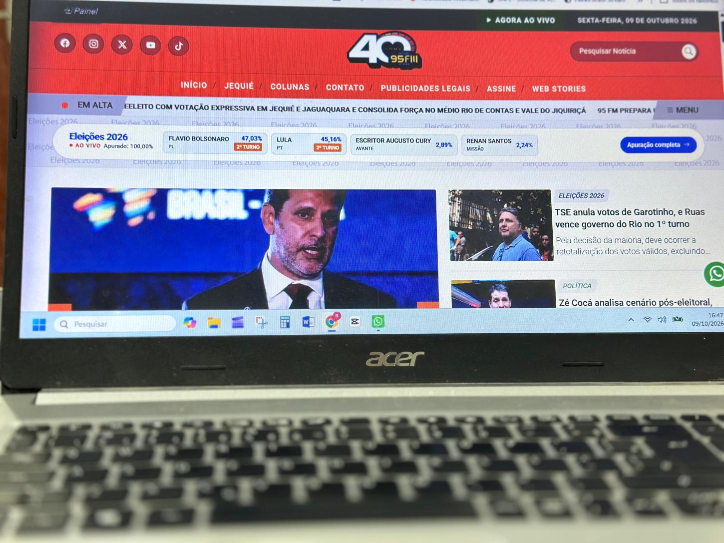 95 FM alcança quase 25 mil visitantes únicos e lidera audiência digital entre sites de notícias de Jequié