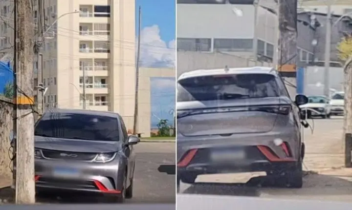 Carro elétrico é flagrado sendo carregado diretamente de poste de energia em Salvador