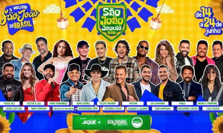 São João de Jequié 2026 promete ser um dos maiores da história com grandes atrações nacionais